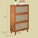 Armário de Sapatos de Bambu 3 Portas