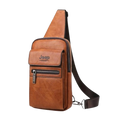 Bolsa JEEP de Couro Masculina Transversal Tiracolo