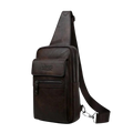 Bolsa JEEP de Couro Masculina Transversal Tiracolo