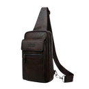 Bolsa JEEP de Couro Masculina Transversal Tiracolo
