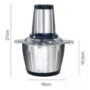 🍽️ Chega de Perder Tempo na Cozinha - Processador e Triturador de Alimentos Elétrico Grande 2 Litros